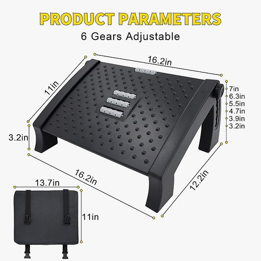 Foot Rest for Under Desk, Foot Stool with Removable Memory Foam Cushion, Leg Rest for Office & Home Work (JDTJ-RD)