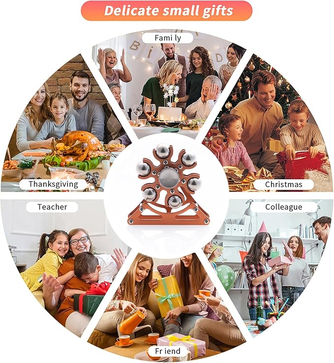 Desk-Fidget-Toys for Ferris-Wheels-Spinner: Metal Kinetic-Spinner 4mins, Cool-Gadgets for Kid Children Teen Adult EDC-Toy, ADHD Tools Cool-Stuff Stress Relief for Office Home School Christmas