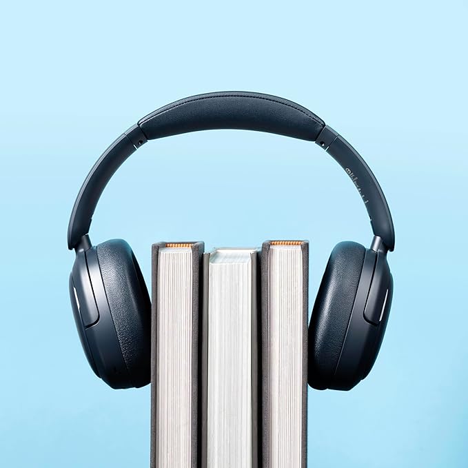 Edifier V80 Hybrid Active Noise Cancelling Headphones, True Wireless Over Ear Bluetooth Headset with 45H Playtime Hi-Res Audio Fast Charging Multipoint Connection for Travel Home Office (Navy)