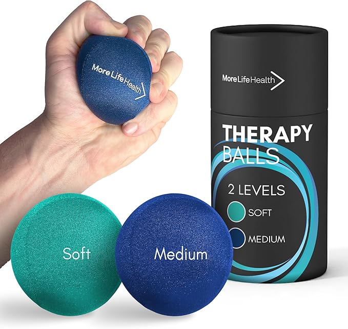Hand Balls for Therapy - Hand Balls for Arthritis and Carpal Tunnel - Hand Exercise Ball for Improved Grip - Stress Balls for Adults