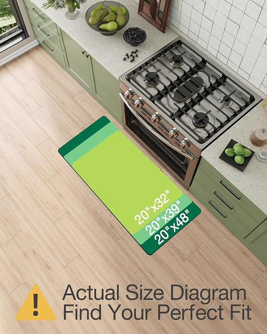 LUMI Anti Fatigue Cushioned Comfort Mats for Standing, 3/4 Thick Ergonomic Mats for Desk Office, Non-Slip, Ultra Soft, Memory Foam Rugs for Home, Kitchen, Laundry, 20"x39", Light Beige