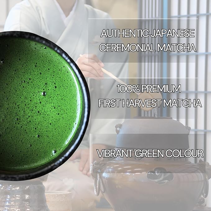 Satoen Authentic Japanese Ceremonial Grade Matcha Powder - BULK BAG - 100% Spring Premium First Harvest - Matcha Crafted for Café & Businesses (1000g/2.2lbs)