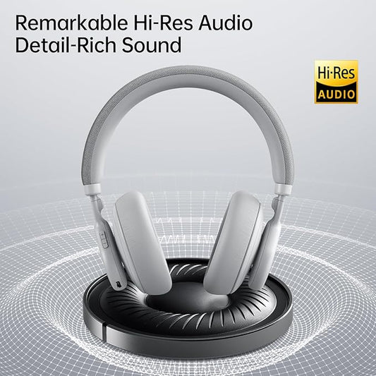 Active Noise Cancelling Headphones, Wireless Over Ear Bluetooth Headphones with Microphone, 40H Playtime, Comfortable Fit,Bluetooth 5.3,Grey