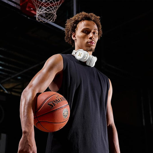 BlueAnt Pump X - The Gym Headphones | Sports Headphones | Cushioned & Cooling Ear Pads | (ANC) Active Noise Cancelling/Advanced Transparency | Wireless | Up to 58hr Play Time (Black | Silver)