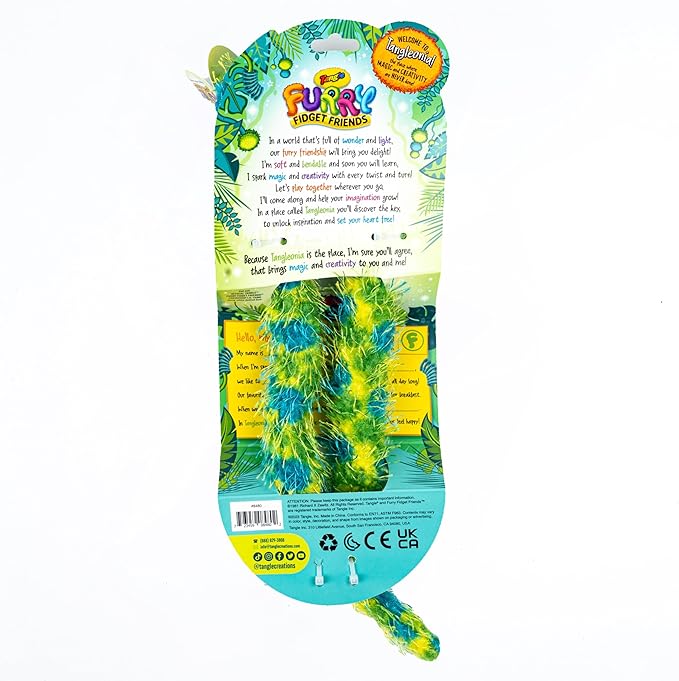 Tangle Furry Fidget Friends - New! Chay The Bear - Plush Tangle Fidget Toy Furry Friend - Magical, Creative Creatures from The Tanglonia Universe - Take Your Furry Fidget Friend with You Everywhere!