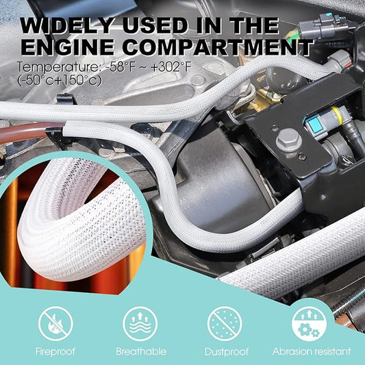 AGPTEK Cable Sleeve Cover, 10ft - 1 inch Cord Management Wire Organizer Under Desk, Home Office Computer Wire Cover Hider Cord Protector, Protect Pet Cat Dog from Chewing, White