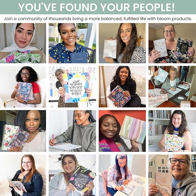 bloom daily planners 2025-2026 Academic Year Daily Planner (July 2025 - July 2026) - A5 Weekly & Monthly Calendar Agenda Organizer Book with Stickers - 5.5" x 8.25" - Iridescent Opal