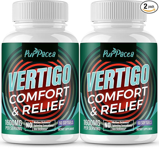 Liposomal Vertigo Supplement, High Absorption Formula with Ginkgo Biloba, Ginger Extract & Magnesium, Natural Wellness Supplement, Relaxation and Calm, 120 Softgels