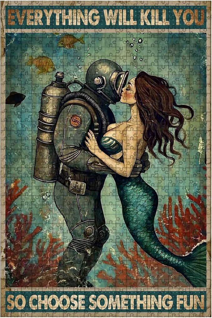 1000 Piece Wooden Jigsaw PuzzleEverything Will Kill You So Choose Something Fun Adults & Kids Difficult Brain Teaser for Family Fun & Quiet Entertainment 29.5x19.7 Inch