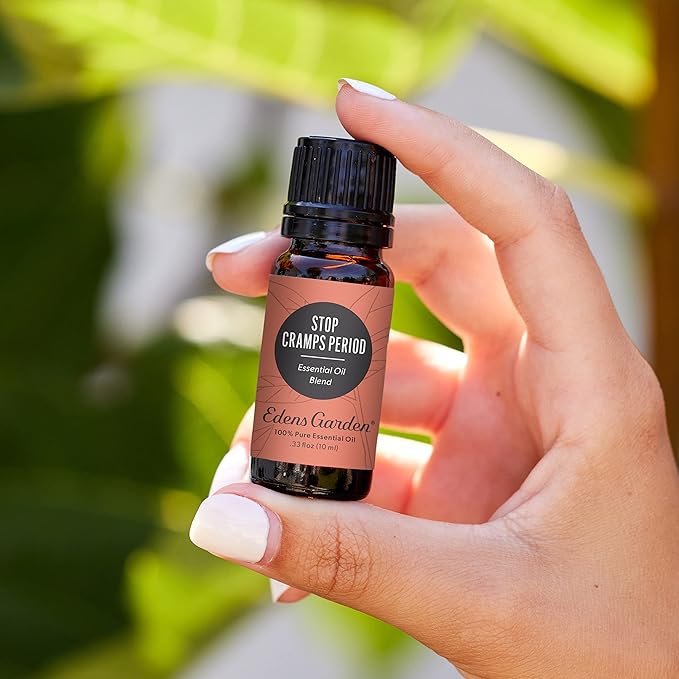 Edens Garden Stop Cramps Period Essential Oil Blend- 100% Pure Premium Grade, Undiluted, Natural, Therapeutic, Aromatherapy, The Best for Diffusing, Skin, Humidifiers, Hair 10 ml (.33 fl oz)