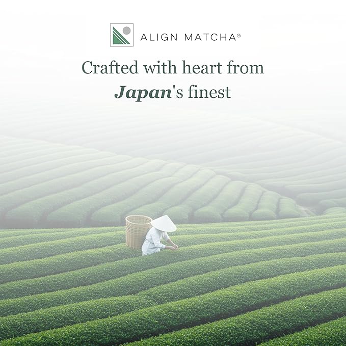 ALIGN MATCHA - Ceremonial Grade Japanese Matcha Powder 50g 42 Servings for Daily Focus, Smooth Energy & Vibrant Clarity, Fine Stone-Ground Green Tea for Lattes, Smoothies & Rituals, Sourced from Japan
