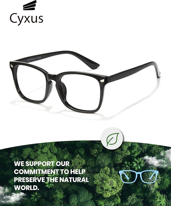 Cyxus Blue Light Glasses for Men Women Reduce Eye Strain UV Blocking for Computer Screen 8082