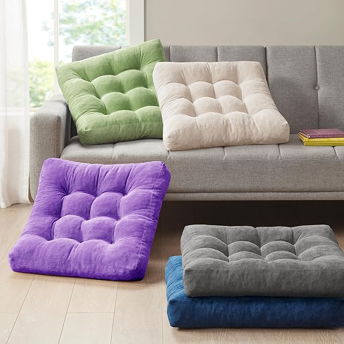 Degrees of Comfort Floor Cushion 22: Square Purple 22x22x4 Gusset Square-1PK