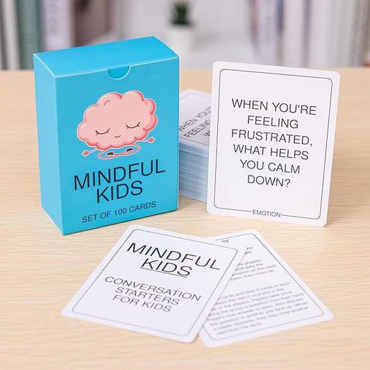 100 Mindfulness Conversation Starter Cards for Kids - Enable Meaningful Conversations with Kids