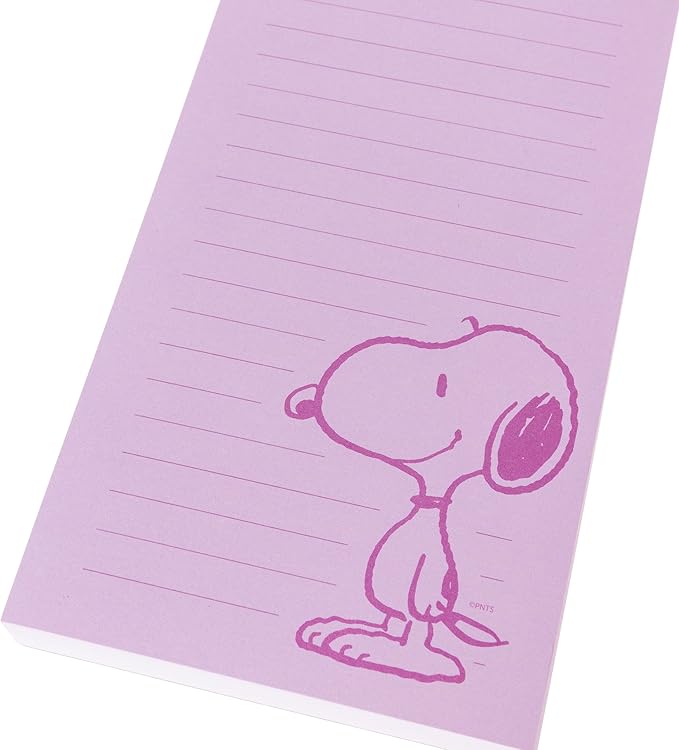 Graphique Today is the Day Magnetic Notepad, 100 Tear-Away Sheets for Grocery, Shopping & To-Do Lists, Magnetic Writing Pad for Fridge, Kitchen, Office, Fun Gift for Snoopy Lovers