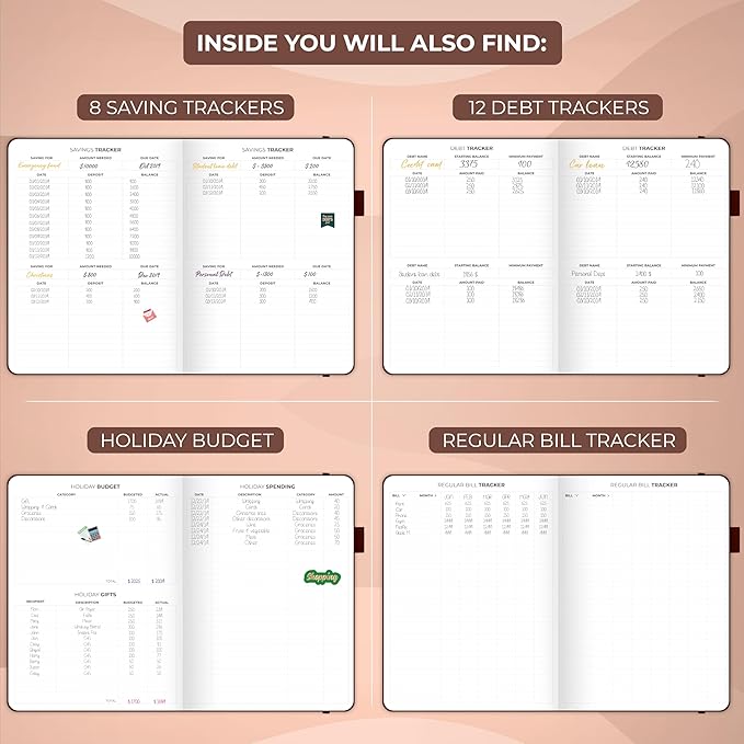 Clever Fox Budget Planner Large – Expense Tracker Notebook. Monthly Budgeting & Bill Organizer, Finance Logbook & Accounts Book, A4 (Brown)