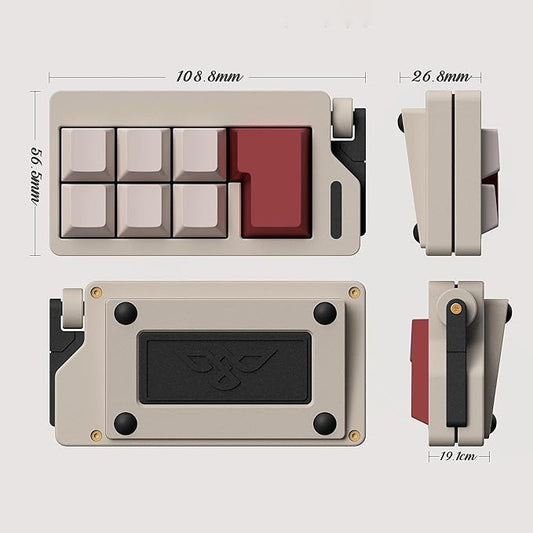 Keyboard Fidget Toys for Adults 3D Printing Keyboard Clicker Fidget Sensory Fun Toys with Keycaps Switch for Anxiety Decompression (White)