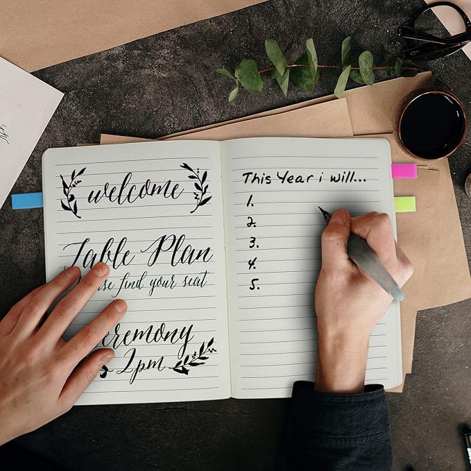 SINOBAND Colorful PU Leather Notebook, Travel Journal Set, Writing Diary Subject Notebooks Journals for Traveler, Kids, Students and Office, Lined Paper, 128 Pages, Pack of 4, Random Colors