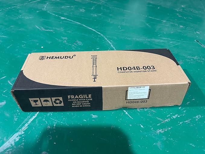 HEMUDU Single Tall Desk Monitor Arm Mount Stand Fit for 27 inch to 42 inch Flat Curved Computer Screen with Swivel, Height Adjustable, Rotation,Holds up to 77lbs, Black