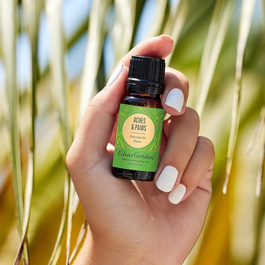 Edens Garden Aches & Pains Essential Oil Blend- 100% Pure Premium Grade, Undiluted, Natural, Therapeutic, Aromatherapy, The Best for Diffusing, Skin & Kid Safe, Face, Humidifiers 10 ml (.33 fl oz)