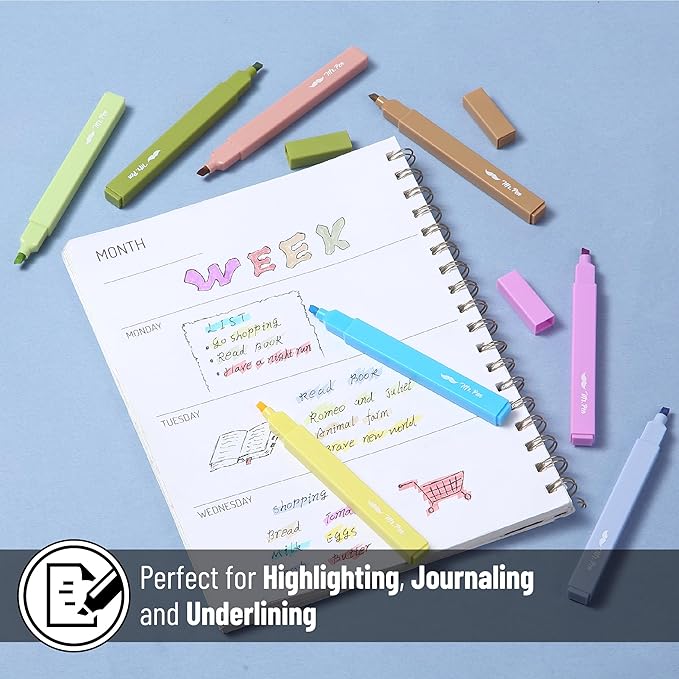 Mr. Pen- Aesthetic Highlighters, 8 Pack, Chisel Tip, Autumn Colors, Cute Highlighters Assorted Colors, Back to School Supplies