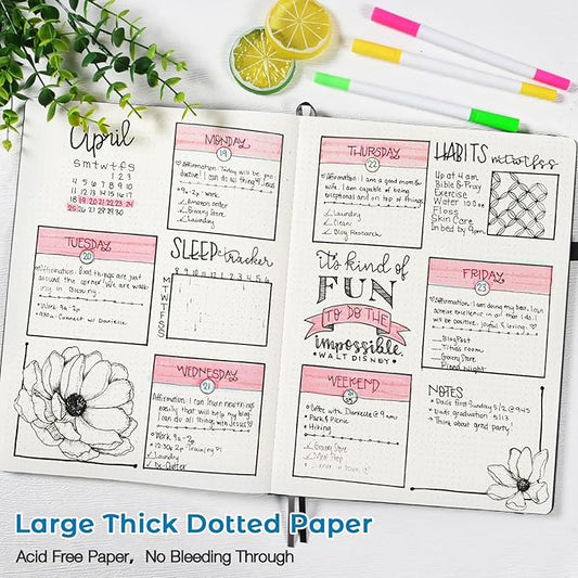 Dotted Journal, Hardcover Notebook 8.5 x 11, Dot Grid Notebook Journal for Women, Men, Large Leather Journals for Writing, Bullet, No Bleed Thick Paper, A4 Notebooks for Work, School, Notes, Teal