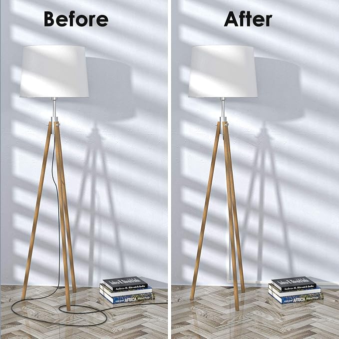 Delamu Cable Hider, 315in Cord Covers for Wires on Wall, One-Cord Cord Hider, Paintable Wire Hiders Wire Covers for Cords, Cable Management for Hiding 1-2 Small Wires, 20x L15.7 W0.59 H0.40in, White