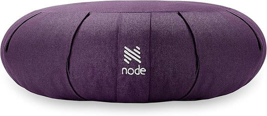 Zafu Meditation Cushion, 15" Round Buckwheat Yoga Pillow with Organic Cotton Cover