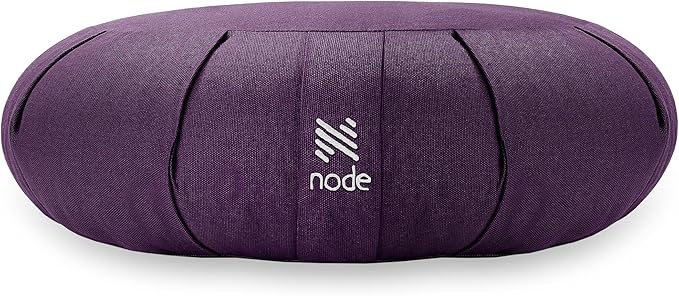 Zafu Meditation Cushion, 15" Round Buckwheat Yoga Pillow with Organic Cotton Cover