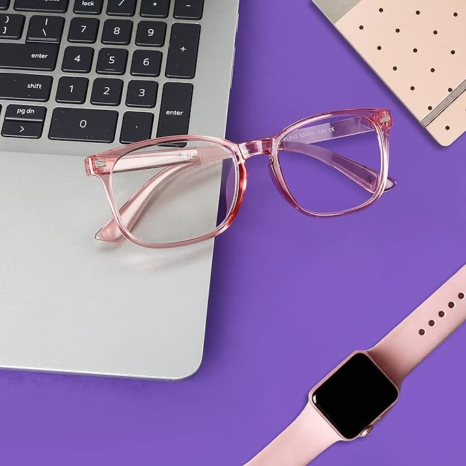 Blue Light Glasses for Woman Men | 99% Blue Light Blocking Glasses | Computer Glassess | Night Driving | Gaming | TV Phone Screen Reader Square Frame | Anti Eyestrain & UV Glare Protection