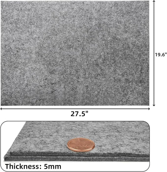 4 Pack Chinese Calligraphy Drawing Felt Mat, 5mm Thick Felt Desk Pad for Sumi Xuan Paper Painting Practice Calligraphy Writing Japanese Drawing, 19.6 x 27.5 inch (50 x 70cm)