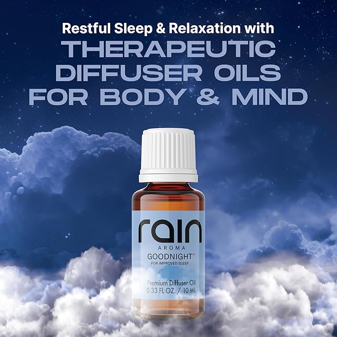 Goodnight Premium Diffuser Oil, Relax & Sleep Well with Aromatherapy Diffuser Oils, Office/Home Fragrance Essentials Crafted from Botanical Essential Oils, 0.33 fl oz/10 ml