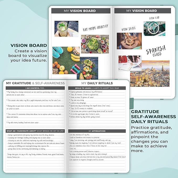 Clever Fox Planner – Undated Weekly & Monthly Planner for Productivity, Time Management & Goals – Organizer Journal – A5 (Aquamarine)