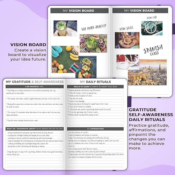 Clever Fox Planner – Undated Weekly & Monthly Planner for Productivity, Time Management & Goals – Organizer Journal – A5 (Purple)