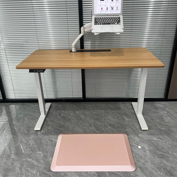 1" Extra Thick Anti Fatigue Floor Mat 30" L x 20" W,Kitchen Mat, Standing Desk Mat,140D Advanced PU Foam Ergonomic Comfort at Home, Office, Garage, Sink (Light Pink)