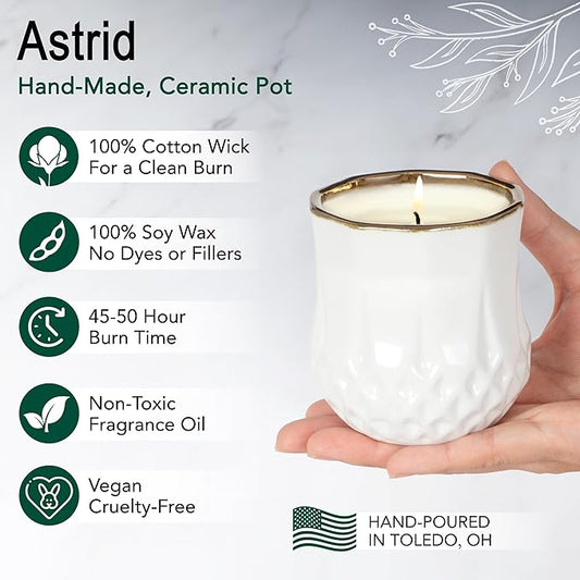 The Growing Candle, Lilac Scented Aromatherapy Candles, 9oz Pot, 100% Soy, Astrid