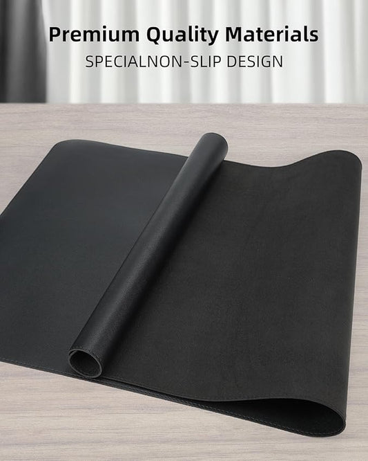 Extra Large Desk Mat - 63"x 17" Non-Slip Office Desk Pad, Oversized Mouse Pad for Home & Work, Waterproof Desk Protector for Keyboard & Mouse (Black)