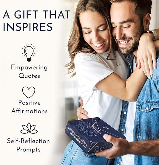 Motivational Calendar - Daily Flip Calendar with Inspirational Quotes - Inspirational Desk Decor for Women, Office Decor for Women Desk, Inspirational Gifts for Women, Desk Accessories for Women