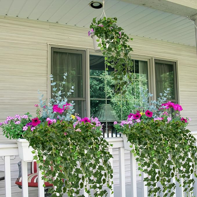Hollyone Artificial Hanging Plants 36" Fake Ivy Vine Faux Ivy Leaves Hanging Plant Greenery for Wall House Room Patio Indoor Outdoor Home Shelf Office Wedding Decor