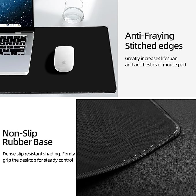 Mouse Pad with Wireless Charging, Gaming Mouse Pad with Ultra-Smooth Surface, Large XXL Desk Mat, Non-Slip, Waterproof Computer Keyboard Pad, 800x400x4MM, Included 20W PD Power Adapter