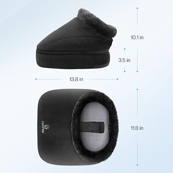 COMFIER Foot Massager with Heat, Electric Foot Warmer,Gifts for Women,Men, Shiatsu Feet Massager Machine for Plantar Fasciitis,Neuropathy, 2-in-1 Foot & Back Massager, Foot Heater