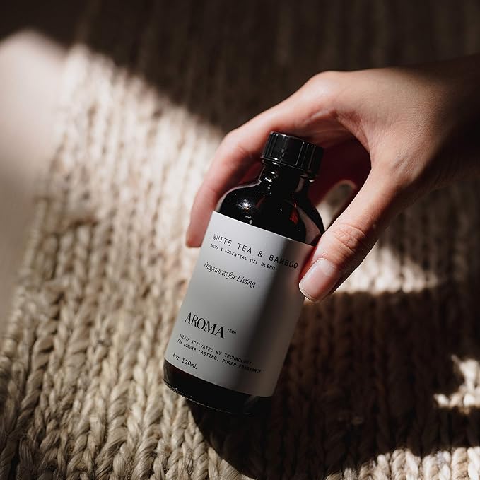 Aromatech White Tea & Bamboo Aroma Essential Oil Blend: Luxury Hotel Inspired Aromatherapy with for Ultrasonic Diffusers & Nebulizers - 4 fl oz, 120 mL