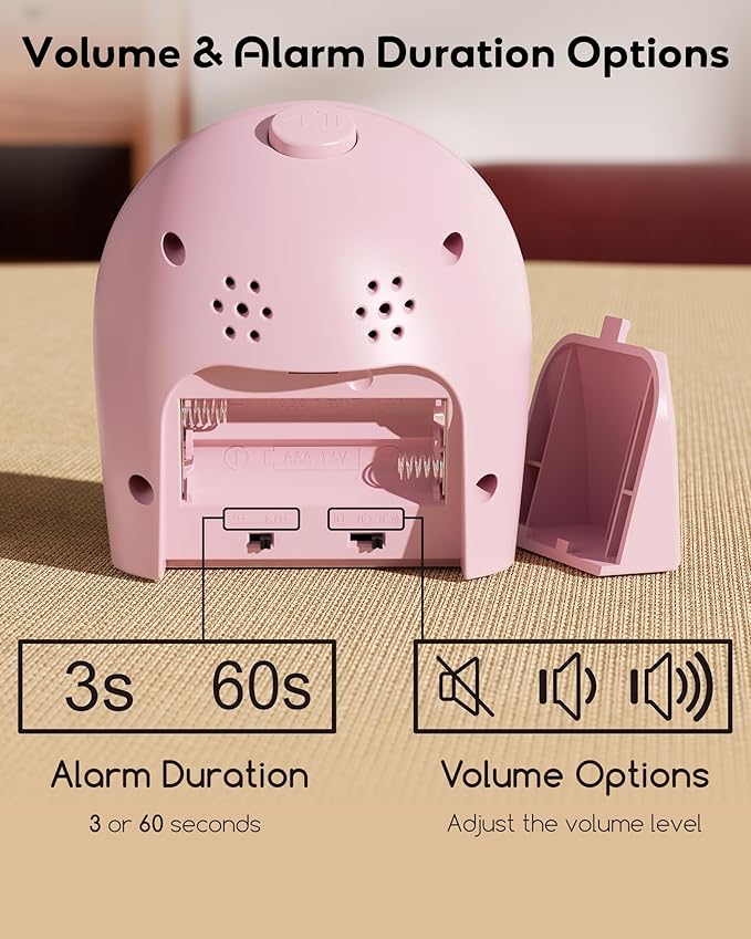 Visual Timer for Kids with Pause Button, 60-Minute Countdown Timer with Silent Operation, Desk Pomodoro Timer Kid Time Management Tools for Classroom, Office and Kitchen, Pink