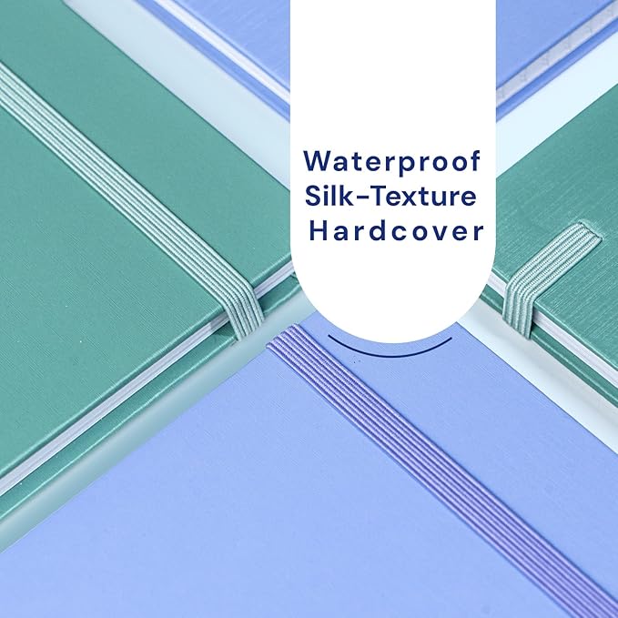 A5 Lined Journal Notebook, 7mm College Ruled Notepad, Journaling for Writing, Work, School, Travel and Note Taking, Hardcover 160 Pages (80 Sheets) 5.79 x 8.3 inches, 3 Pack (Black+Red+Blue)