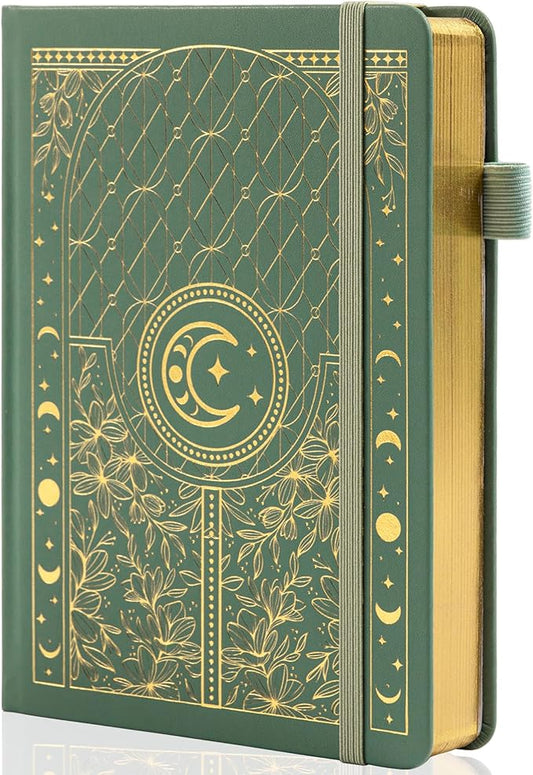 TIEFOSSI Bullet Dotted Journal Notebook, 160gsm 256 Numbered Thick Paper, A5 Hardcover Dotted Grid Diary for Women Men Work Writing, Bullet Journaling, Drawing, 5.8 x 8.3 in