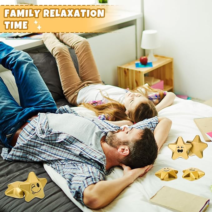 Deekin 36 Pieces Star Stress Balls Mini Foam Ball Stress Relief Toys for Teens and Adults Student Bag Fillers, Gold(Novelty,1.6 Inch)