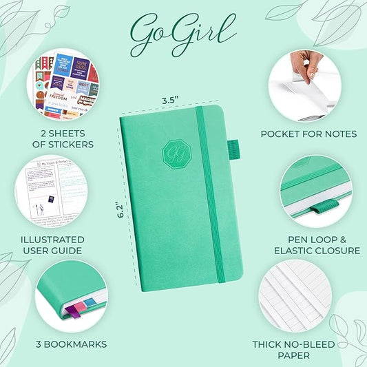 GoGirl Planner and Organizer for Women – Pocket Weekly Planner, Goals Journal & Agenda for Time Management & Productivity. Undated (Emerald)