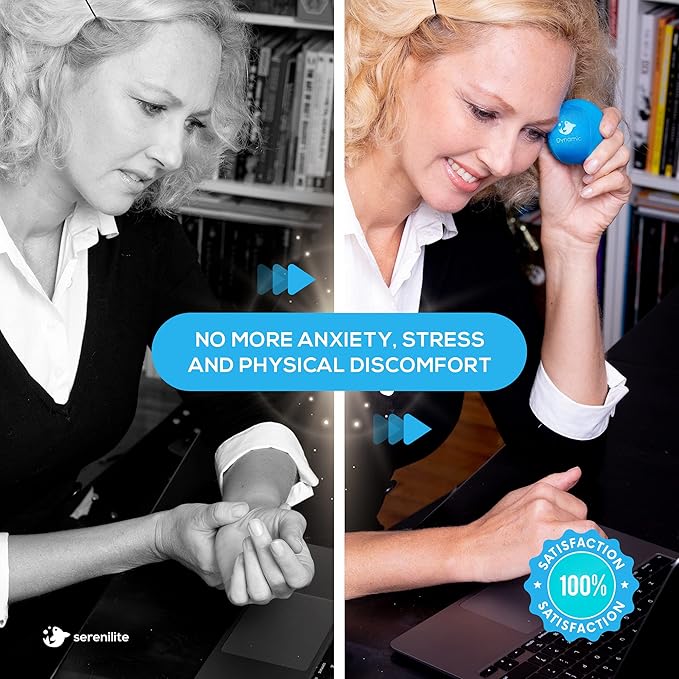 Serenilite Hand Therapy Exercise Stress Ball Bundle - Stress Ball 2.0 with Dynamic Resistance & Grip Strengthening - Therapeutic Hand Restoration