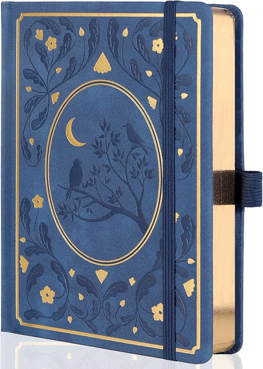 TIEFOSSI Bullet Dot Notebooks, A5 Hardcover Dot Journals for Writing Women, 160gsm Thick Paper, 190 Numbered Pages, for Planner Organization