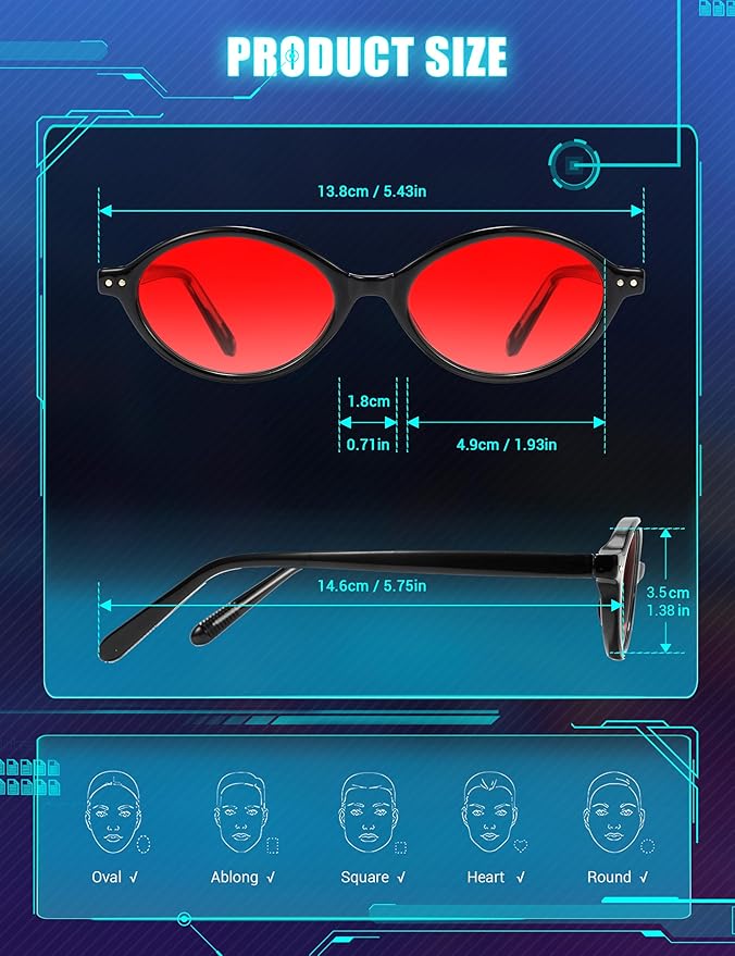 TIJN Olisa Blue Light Blocking Glasses for Women Men,Oval Glasses Frame Bluelight Glasses for Gaming/Computer/Screen